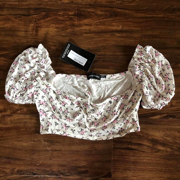 Disty floral milkmaid top - Picture 1 of 2